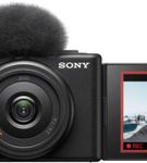 Sony - ZV-1F Vlog Camera for Content Creators and Vloggers - Black