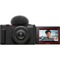 Sony - ZV-1F Vlog Camera for Content Creators and Vloggers - Black