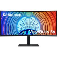 Samsung - ViewFinity S6 34" Ultra Wide 1000R Curved QHD FreeSync Monitor with HDR10 (DisplayPort,