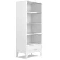 Simpli Home - Harper Bookcase with Storage - White