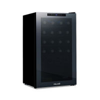 NewAir - 33-Bottle Dual Zone Wine Cooler with Mirrored Double-Layer Glass Door & Compressor Cooling