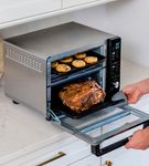 Ninja - 12-in-1 Smart Double Oven, FlexDoor, Smart Thermometer, Smart Finish, Rapid Top Oven, Conve