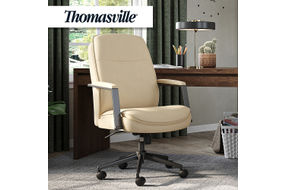 Thomasville - Upton Bonded Leather Office Chair - Cream