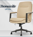 Thomasville - Upton Bonded Leather Office Chair - Cream