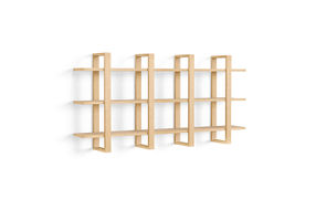 Burrow - Index Hardwood 6-Shelf Bookshelf - Oak