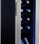 NewAir - 12-Bottle Wine Cooler with Compressor Cooling - Stainless Steel