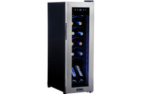 NewAir - 12-Bottle Wine Cooler with Compressor Cooling - Stainless Steel