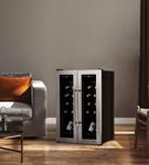 NewAir - 24-Bottle Dual Zone Wine Cooler with French Doors - Stainless Steel