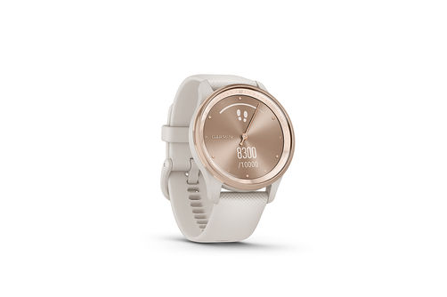 Garmin - vvomove Trend Hybrid Smartwatch 40 mm Fiber-Reinforced Polymer - Peach Gold Stainless Ste