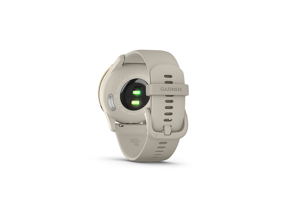 Garmin - vvomove Trend Hybrid Smartwatch 40 mm Fiber-Reinforced Polymer - Cream Gold Stainless Ste