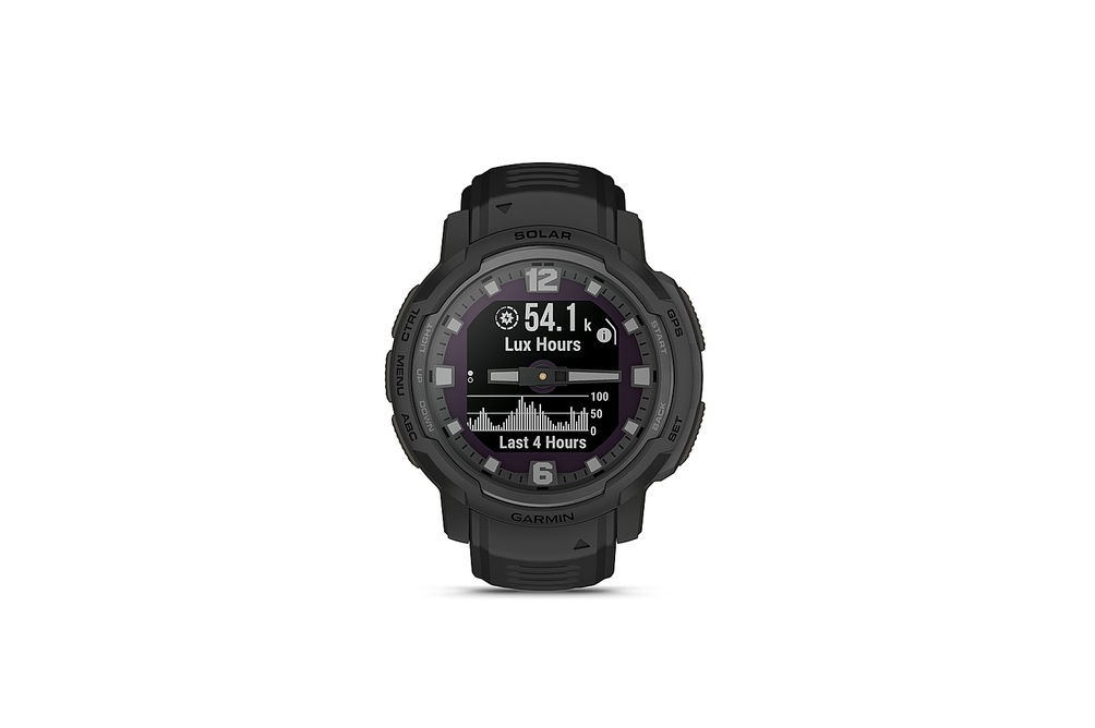 Garmin - Instinct Crossover Solar, Tactical Edition 45mm Smartwatch Fiber-reinforced Polymer - Blac