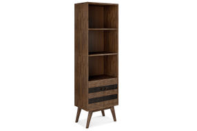Simpli Home - Clarkson Bookcase with Storage - Rustic Natural Aged Brown