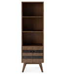 Simpli Home - Clarkson Bookcase with Storage - Rustic Natural Aged Brown