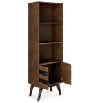 Simpli Home - Clarkson Bookcase with Storage - Rustic Natural Aged Brown