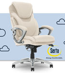 Serta - Bryce Bonded Leather Executive Office Chair - Cream