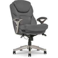 Serta - Upholstered Back in Motion Health & Wellness Manager Office Chair - Bonded Leather - Gray