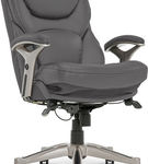 Serta - Upholstered Back in Motion Health & Wellness Manager Office Chair - Bonded Leather - Gray