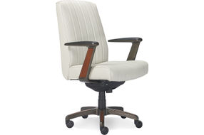 La-Z-Boy - Bennett Bonded Leather Executive High-Back Ergonomic Office Chair - White