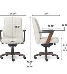 La-Z-Boy - Bennett Bonded Leather Executive High-Back Ergonomic Office Chair - White