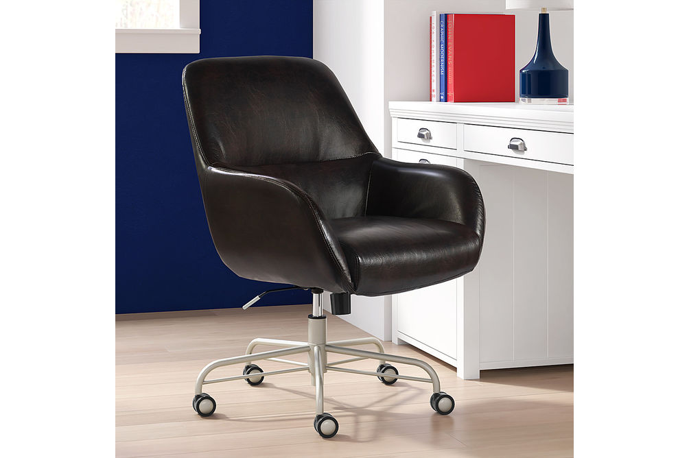 Finch - Forester Modern Bonded Leather Office Chair - Dark Brown