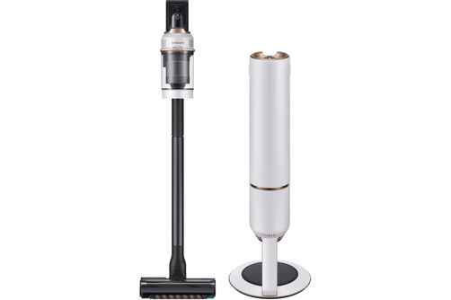 Samsung - BESPOKE Jet Cordless Stick Vacuum with All-in-One Clean Station - Misty White