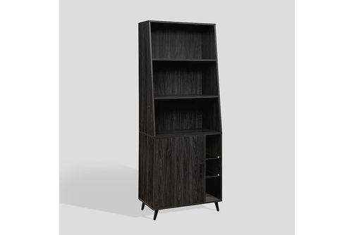 Walker Edison - Mid-Century Modern Bookcase - Graphite