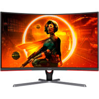 AOC - CQ32G3SE 32" LCD Curved QHD FreeSync Premium Monitor - Black/Red