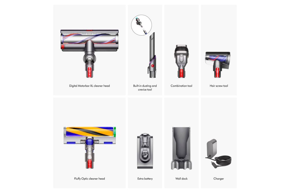 Dyson - Gen5outsize Cordless Vacuum with 8 accessories - Nickel/Blue