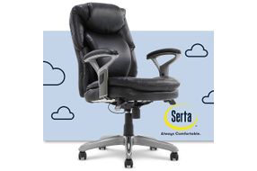 Serta - AIR Health & Wellness Mid-Back Manager's Chair - Black