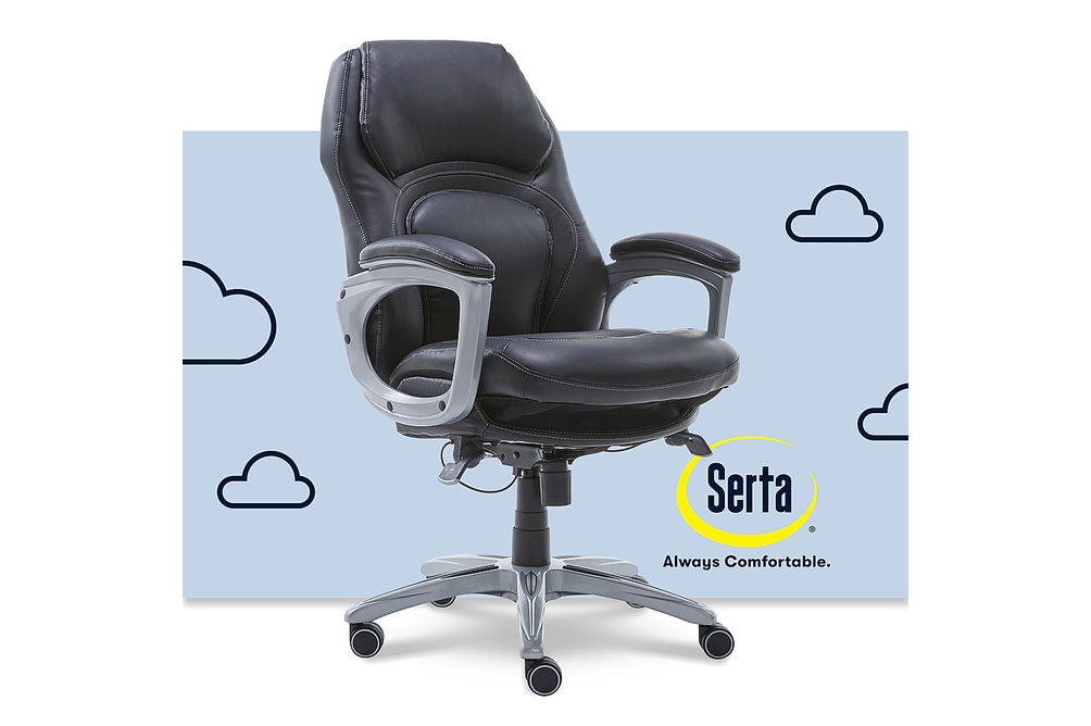 Serta - Back in Motion Health & Wellness Executive Chair - Black