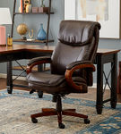 La-Z-Boy - Big & Tall Air Bonded Leather Executive Chair - Vino Brown