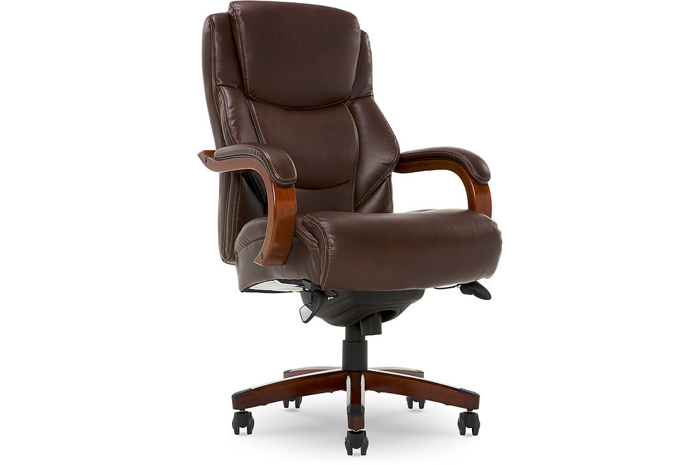 La-Z-Boy - Delano Big & Tall Bonded Leather Executive Chair - Chestnut Brown