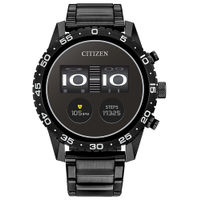 Citizen - CZ Smart 45mm Unisex IP Stainless Steel Sport Smartwatch with IP Stainless Steel Bracelet