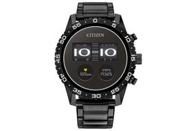 Citizen - CZ Smart 45mm Unisex IP Stainless Steel Sport Smartwatch with IP Stainless Steel Bracelet