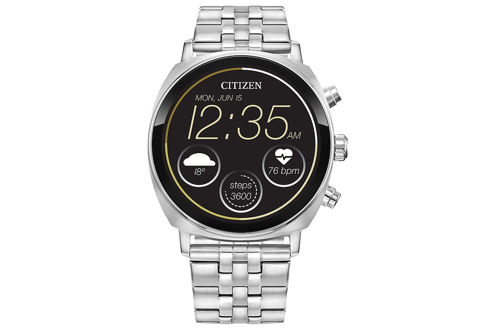 Citizen - CZ Smart 41mm Unisex Stainless Steel Casual Smartwatch with Stainless Steel Bracelet - Si