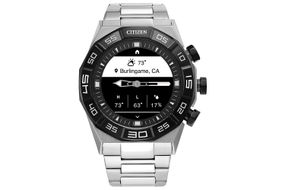 Citizen - CZ Smart 44mm Unisex Stainless Steel Hybrid Sport Smartwatch with Stainless Steel Bracele