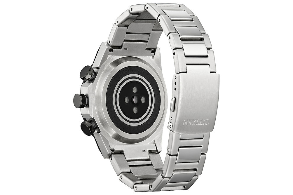 Citizen - CZ Smart 44mm Unisex Stainless Steel Hybrid Sport Smartwatch with Stainless Steel Bracele