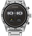 Citizen - CZ Smart 45mm Unisex Stainless Steel Sport Smartwatch with Stainless Steel Bracelet - Sil