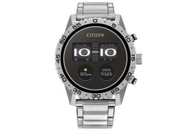 Citizen - CZ Smart 45mm Unisex Stainless Steel Sport Smartwatch with Stainless Steel Bracelet - Sil