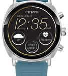 Citizen - CZ Smart 41mm Unisex Stainless Steel Casual Smartwatch with Silicone Strap - Silver