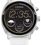 Citizen - CZ Smart 41mm Unisex Stainless Steel Casual Smartwatch with Silicone Strap - Silver