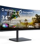 Acer - AOPEN 34HC5CUR Pbiiphx 34 LED UWQHD Curved FreeSync Monitor (DisplayPort, HDMI) - Black