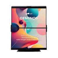 Mobile Pixels - Geminos 24" LED Dual-Screen Monitor - Black