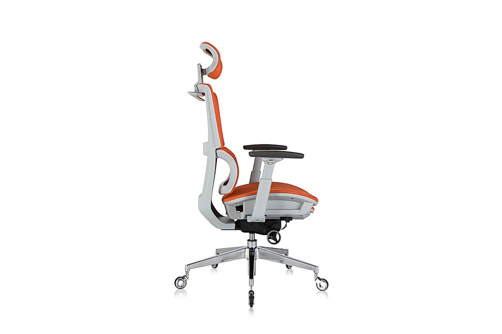 Nouhaus - REWIND ERGONOMIC OFFICE CHAIR WITH RETRACTABLE FOOTREST - ORANGE