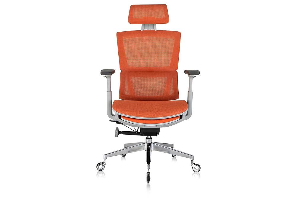 Nouhaus - REWIND ERGONOMIC OFFICE CHAIR WITH RETRACTABLE FOOTREST - ORANGE