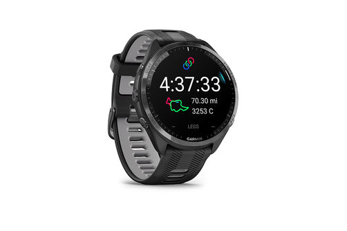 Garmin - Forerunner 965 GPS Smartwatch 47 mm Fiber-reinforced polymer - Carbon Gray TLC/Titanium