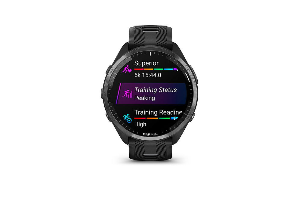 Garmin - Forerunner 965 GPS Smartwatch 47 mm Fiber-reinforced polymer - Carbon Gray TLC/Titanium