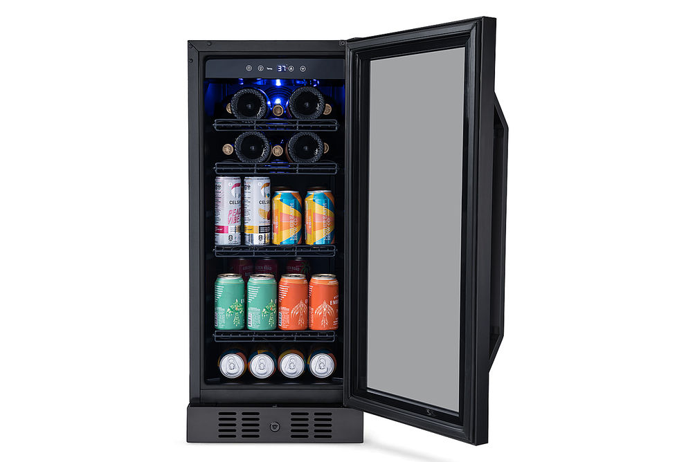 NewAir - 15 FlipShelf 33-Bottle or 80-Can Beverage Cooler with Reversible Shelves
