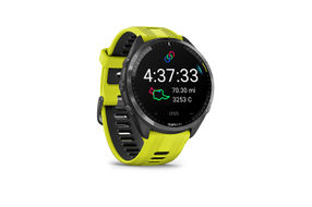 Garmin - Forerunner 965 GPS Smartwatch 47 mm Fiber-reinforced polymer - Titanium/Black