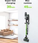 Greenworks - 24 Volt Stick Vacuum with 4ah Battery, Attachments, & Charger - Green